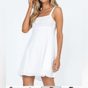 LACI MINI DRESS OFF WHITE princess Polly